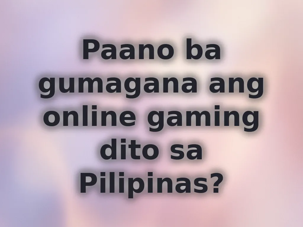 Online gaming sa Pilipinas